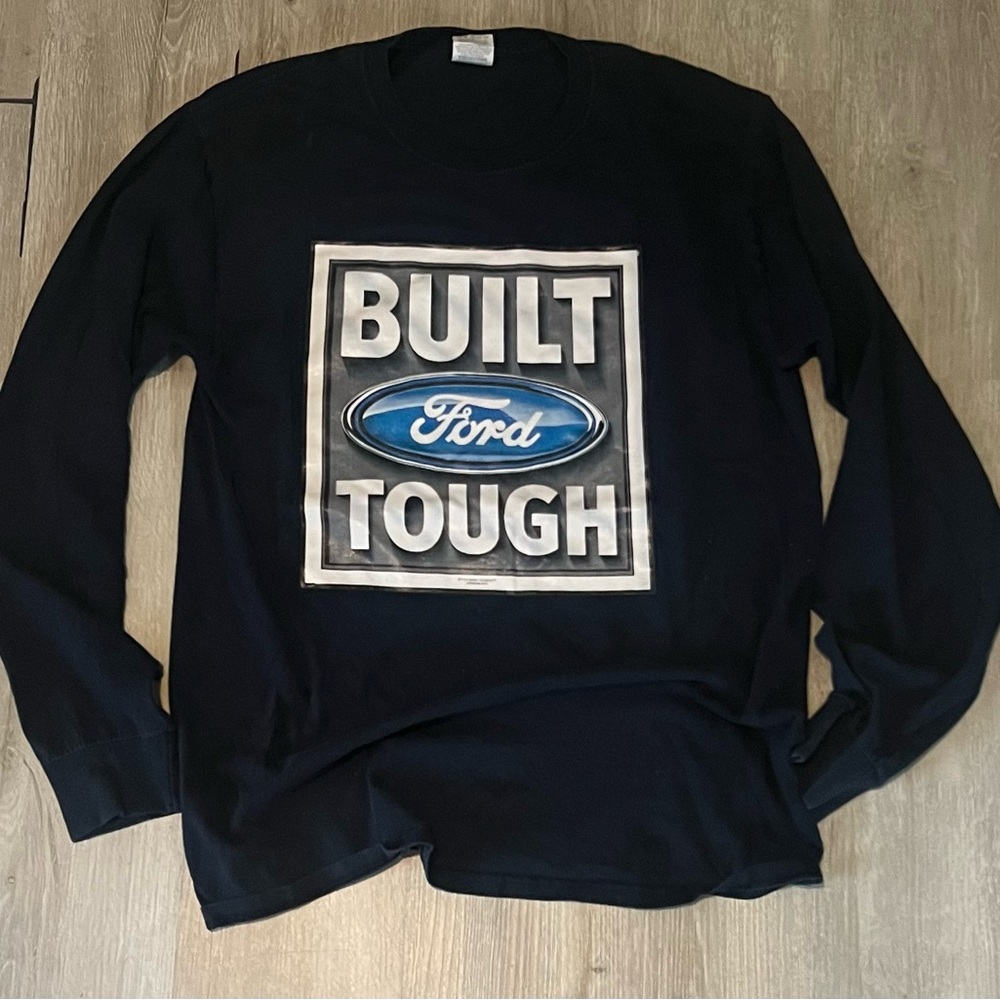 Fruit of the Loom Black Crewneck T‑Shirt with Tag Detail